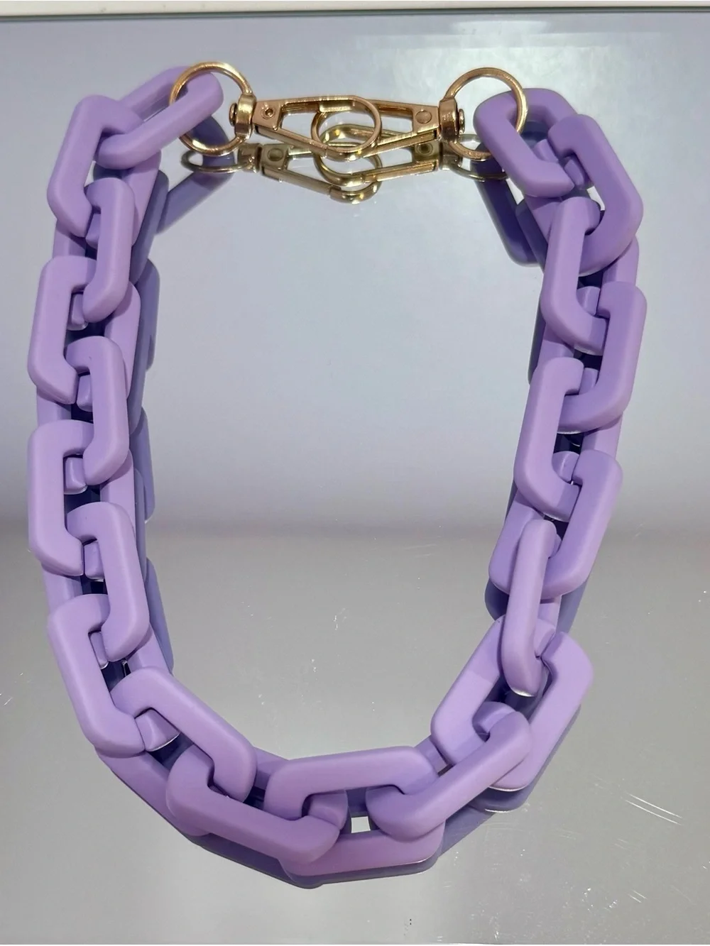 New Lavender Matte Link Bag Chain 18 inches